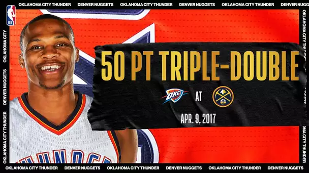 Thunder @ Nuggets: Russell Westbrook makes triple-double history on April 9, 2017 #NBATogetherLive