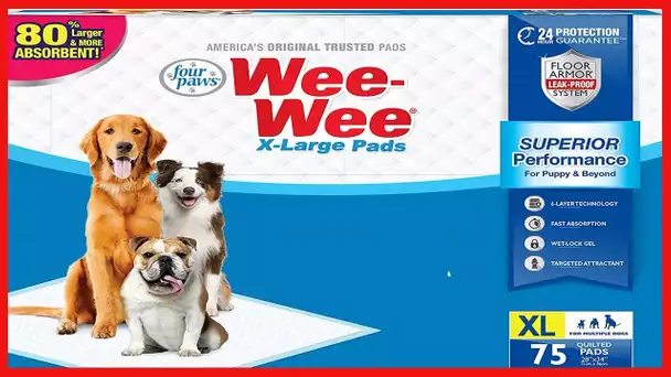 Four Paws Wee-Wee Superior Performance Dog Pads XL 75 count