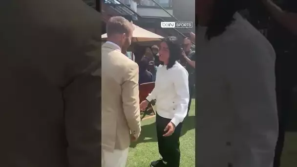 🤩 Quand Ons #Jabeur croise David #Beckham à #Wimbledon !