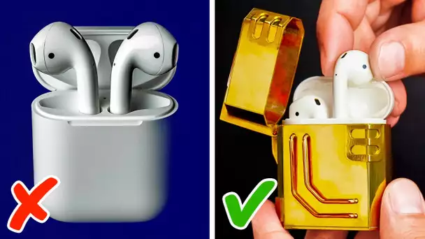 BOÎTIER DORÉ POUR AIRPODS || 5 SUPERS IDÉES D'ARTISANAT EN MÉTAL