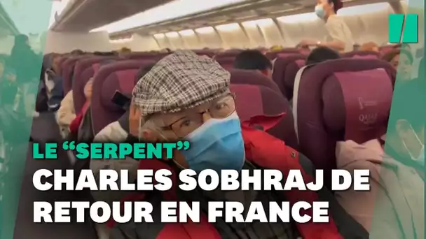 Le "Serpent" Charles Sobhraj s'exprime lors de son retour en France