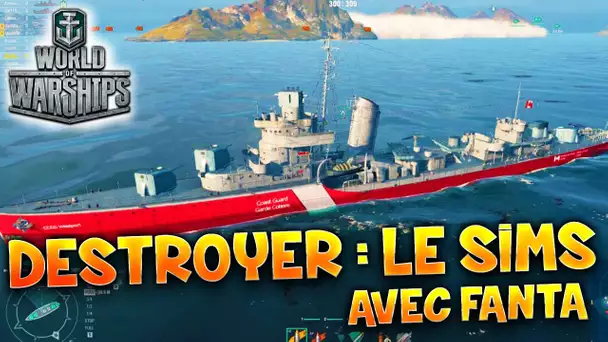 World of Warships - Gameplay avec Le SIMS, Destroyer Premium Américain