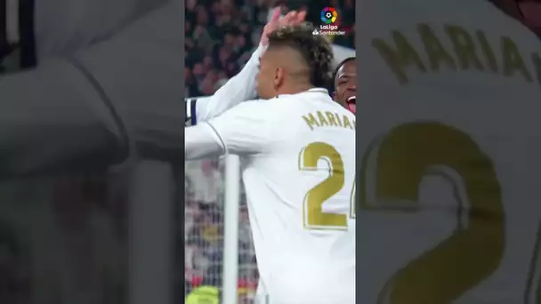 Mariano's superb goal...😱 🧐 🤍  #shorts #laligasantander #mariano #realmadrid #elclasico