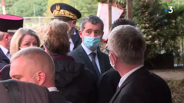Inondations dans le Gard : Darmanin et Pompilli en visite près d'Anduze