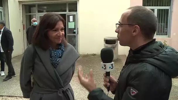 Anne Hidalgo en campagne présidentielle à Chasse-sur-Rhône en Isère