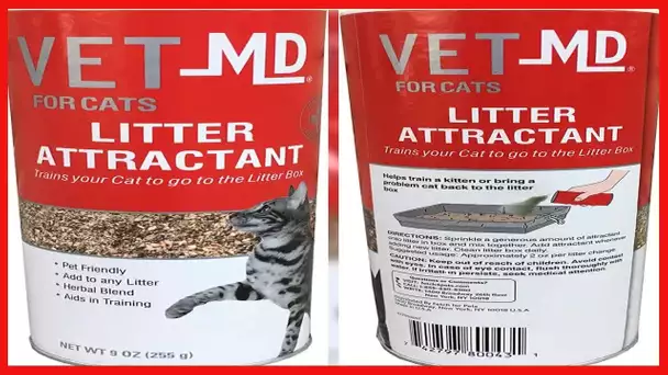 VetMD FFP9556ST Litter Box Attractant Powder to Aid in Training, 9 Ounces | Training Aid for Cats