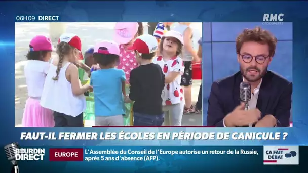 Faut-il fermer les écoles en période de canicule? Ça fait débat sur RMC