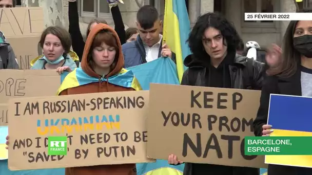 Conflit en Ukraine : manifestations de soutien aux Ukrainiens partout dans le monde
