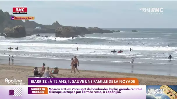 Biarritz : à 12 ans, il sauve une famille de la noyade
