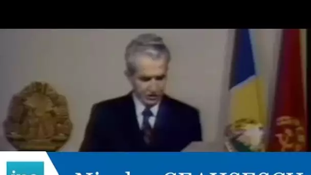 Nicolae Ceaușescu confirme les tirs sur la foule à Timisoara - Archive INA