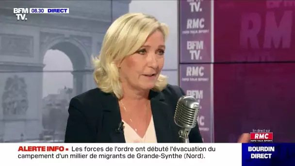 Marine Le Pen affirme être "toujours là pour défendre l'intérêt des français"