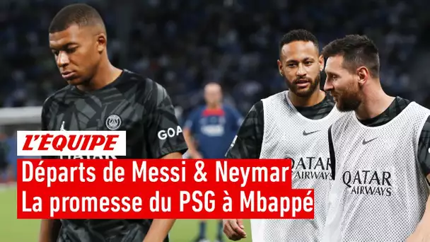 PSG : Le club aurait promis à Mbappé les départs de Messi et Neymar