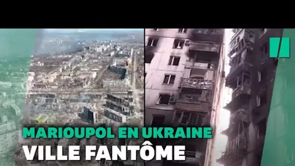 Après un mois de guerre en Ukraine, les images de Marioupol dévastée