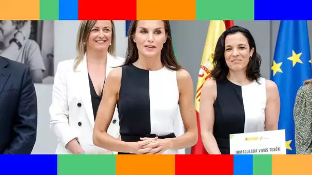 Letizia d'Espagne  elle porte la même robe qu'une lauréate lors d'une remise de prix, voici sa réac
