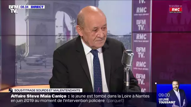 Jean-Yves le Drian face à Jean-Jacques Bourdin sur RMC et BFMTV