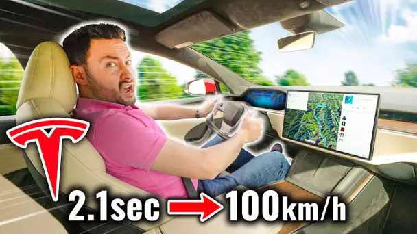 Je teste la Tesla la plus Rapide du Monde ! (100km/h en 2.1sec - 1020ch)