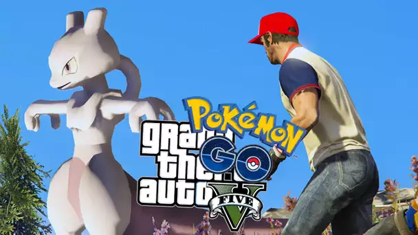 UN POKEMON LÉGENDAIRE M&#039;ÉCHAPPE (Mewtwo) ! POKEMON GO #3 (GTA 5)