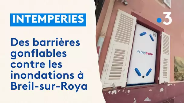 Des barrières gonflables contre les inondations à Breil-sur-Roya