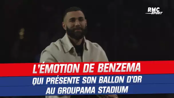 OL : Benzema, l'émotion pour la présentation de son Ballon d'or au Groupama staidum