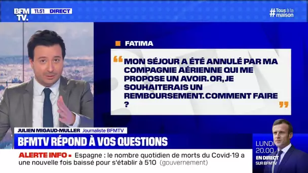 Puis-je exiger un remboursement de mon billet d'avion plutôt qu'un avoir ? BFMTV vous répond