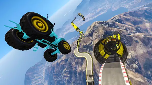 HARD PARKOUR EN TRACTEUR ! GTA 5 ONLINE