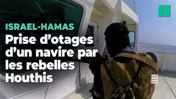 Les images choc d'un navire israélien pris en otage par des rebelles Houtis