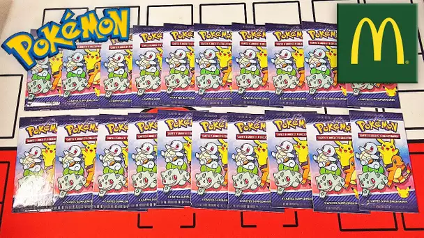 Ouverture de 20 BOOSTERS POKEMON MCDONALD'S 2021 ! POKEMON SPECIAL 25 ANS !