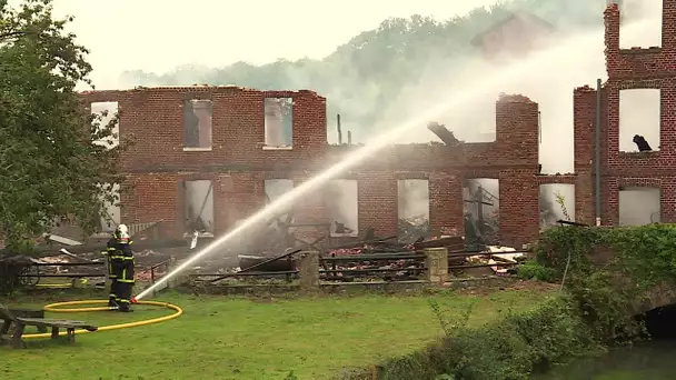 Près de Rouen, une victime retrouvée après l'incendie du moulin de Blainville-Crevon