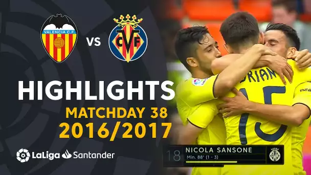 Resumen de Valencia CF vs Villarreal CF (1-3) J38 2016/2017