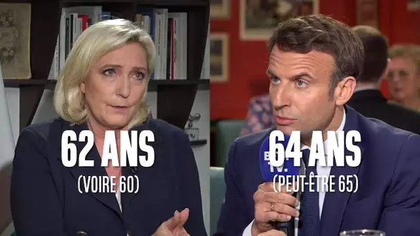 Que proposent Emmanuel Macron et Marine Le Pen pour les retraites ?