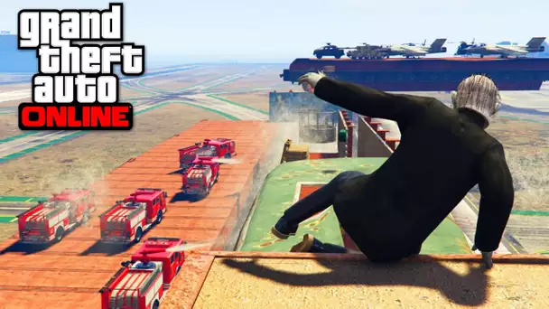 JET DE CAMION VS COUREUR - GTA 5 ONLINE