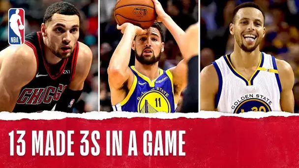 LaVine Joins Steph, Klay In HISTORY With 13 3PM!