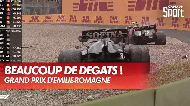 Énorme crash entre Bottas et Russell, drapeau rouge - GP d'Émilie-Romagne
