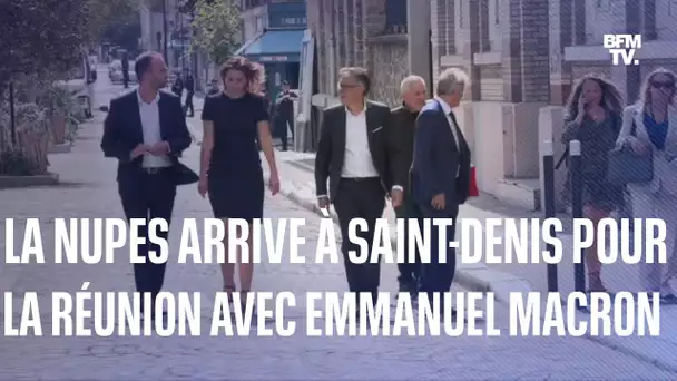 La Nupes est arrivée à Saint-Denis pour la réunion des chefs de partis, présidée par le président