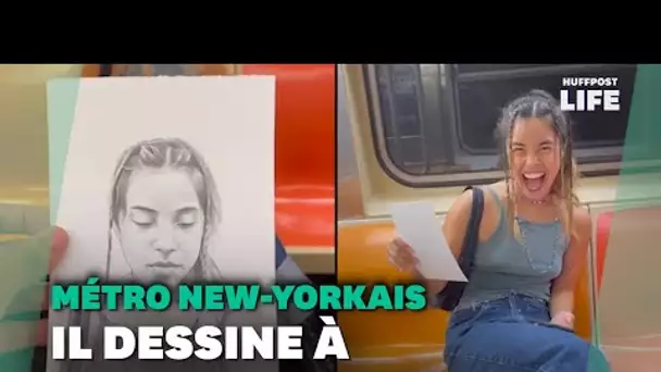 Devon Rodriguez dessine des portraits bluffants d'inconnus dans le métro new-yorkais