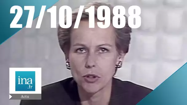 20h Antenne 2 du 27 octobre 1988 | Opération drapeau blanc sur les routes | Archive INA