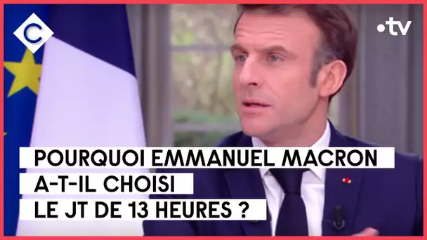 Pourquoi le JT de 13h pour Emmanuel Macron ? - La Story de Mohamed Bouhafsi - C à Vous - 21/03/2023