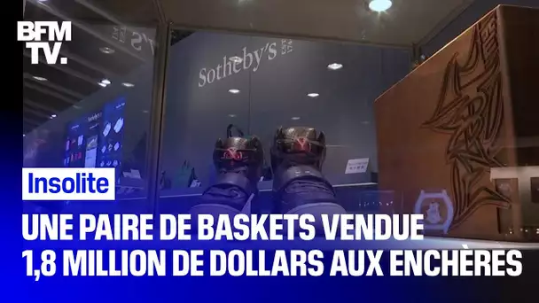 Une paire de baskets portée par Kanye West vendue 1,8 million de dollars aux enchères