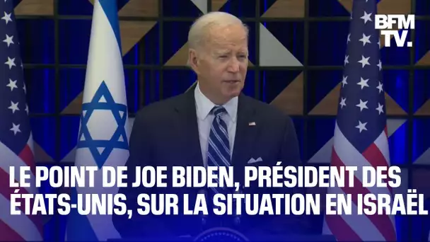 Le point de Joe Biden, président des États-Unis, sur la situation en Israël