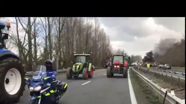 Les agriculteurs de l&#039;Aude en route pour rejoindre Toulouse