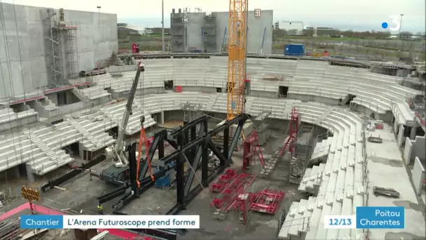 Chantier Arena-Futuroscope - point d'étape sur le chantier)