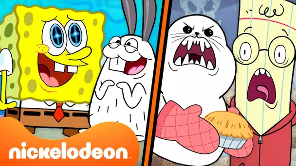 LES MEILLEURS ANIMAUX dans Bob l'éponge + Pierre, Feuille, Ciseaux ! | Nickelodeon France