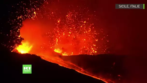 Italie : éruption de l&#039;Etna