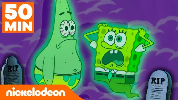 Bob l'éponge | Les épisodes les plus effrayants ! Marathon spécial Halloween | Nickelodeon France
