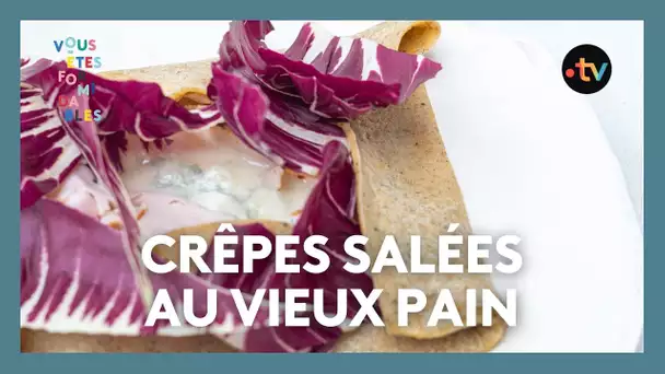 Recette zéro déchet - Crêpes salées au vieux pain