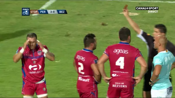 Premier carton rouge de la saison de Pro D2 après 6 minutes de jeu