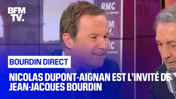 Nicolas Dupont-Aignan face à Jean-Jacques Bourdin en direct