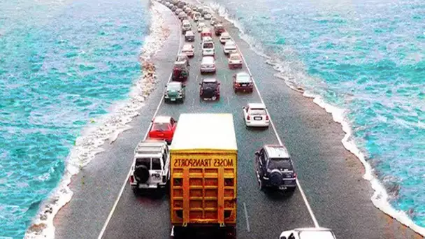 Voici la route la plus dangereuse au monde, les voitures flottent sur l'eau...