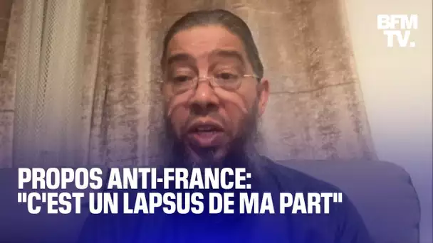 L'imam Mahjoubi s'exprime sur BFMTV après ses propos polémiques sur les drapeaux tricolores