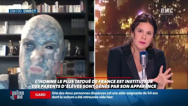 L'homme le plus tatoué de France est instituteur et ça ne plait pas à tous les parents